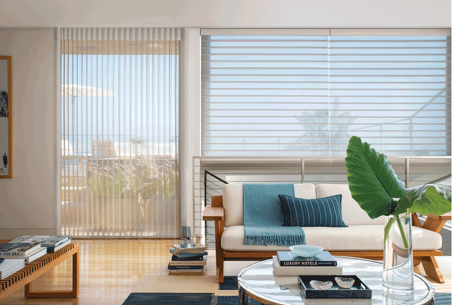 Reno window treatments for sliding glass doors that match the window shades