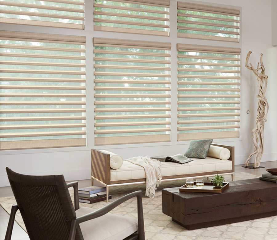 golden pirouette window shades on hard to reach windows Reno NV