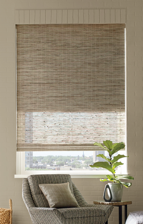 window sill living room dual shade provenance energy efficient woven woods