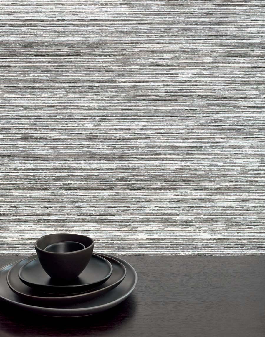 Gray designer roller shade fabrics.