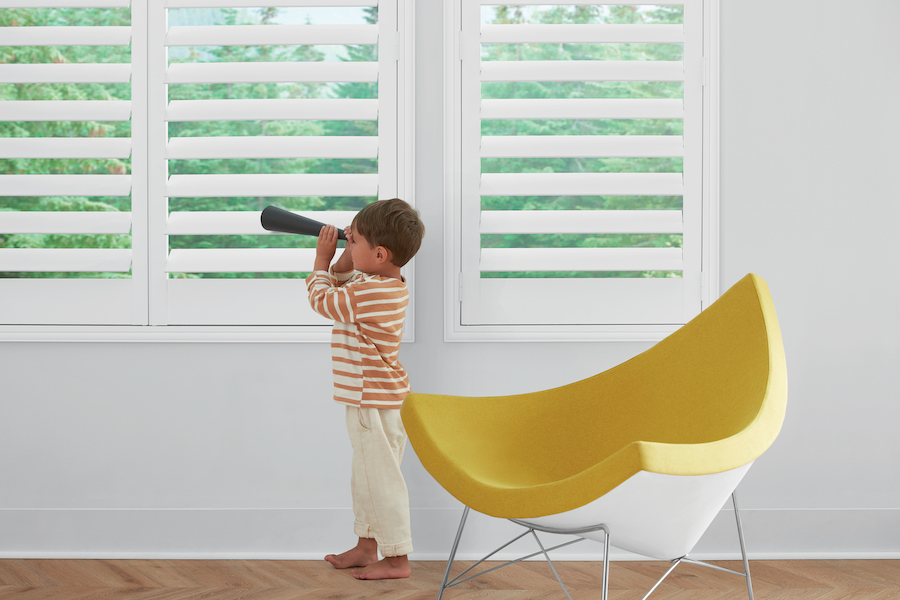 child safe plantation shutters in child's playroom in Reno NV