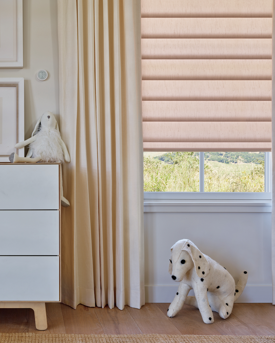 how to childproof the baby nursery with motorized window shades in Reno NV