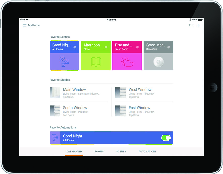 powerview dashboard for smart home device in Incline Village NV