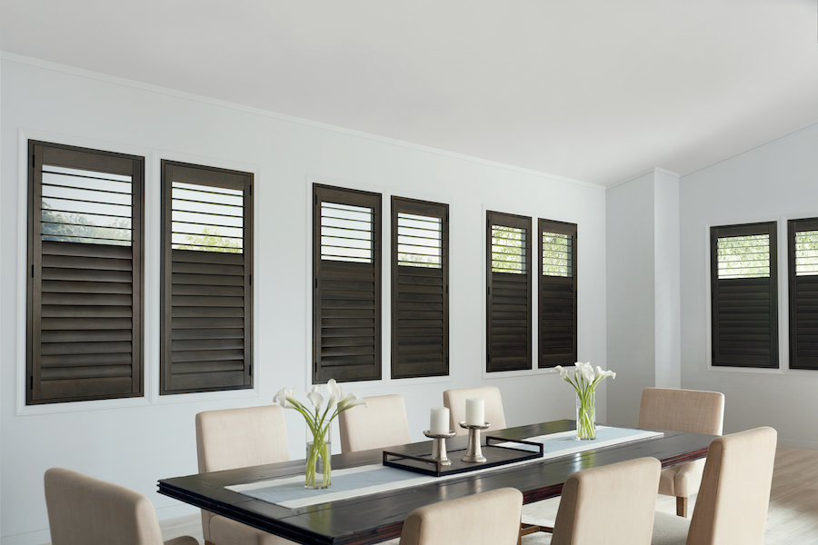 dining room modern vibe plantation tilt shift design shutters