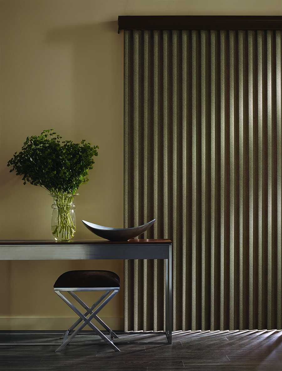 Vertical blinds for ultimate light control and darkness.