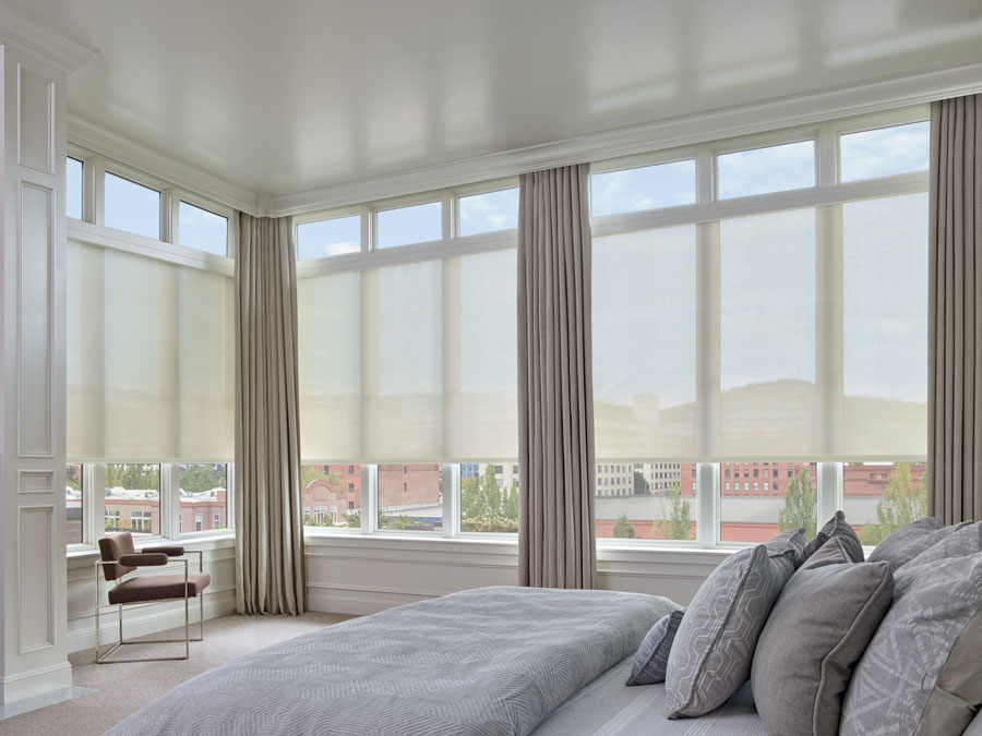 roller shades cover your largest windows in Reno NV condo