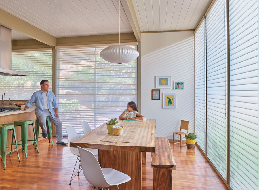 Floor to ceiling windows with sheer shades Incline Village, NV