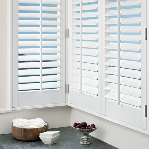 corner view of shutters in Reno NV home