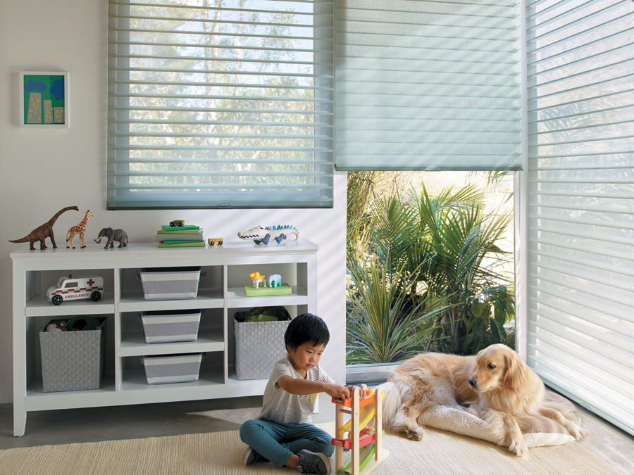 Playroom with cordless shades