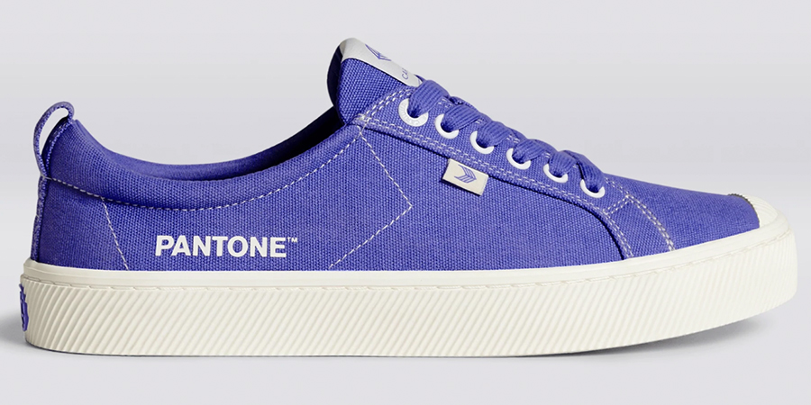 bright pantone sneaker in periwinkle