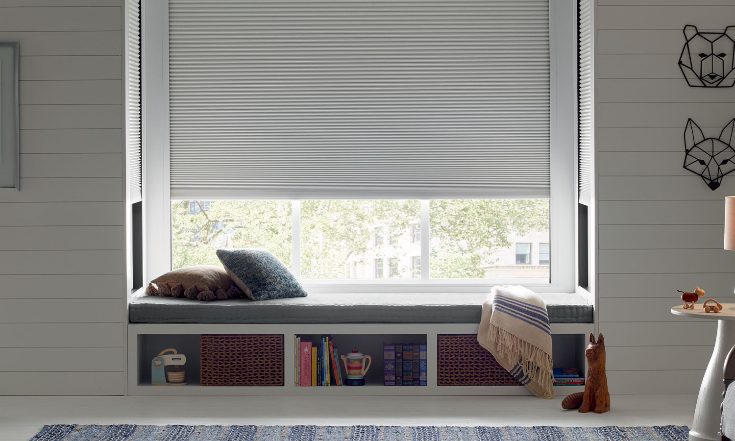 large window with cellular shades in Reno, NV home
