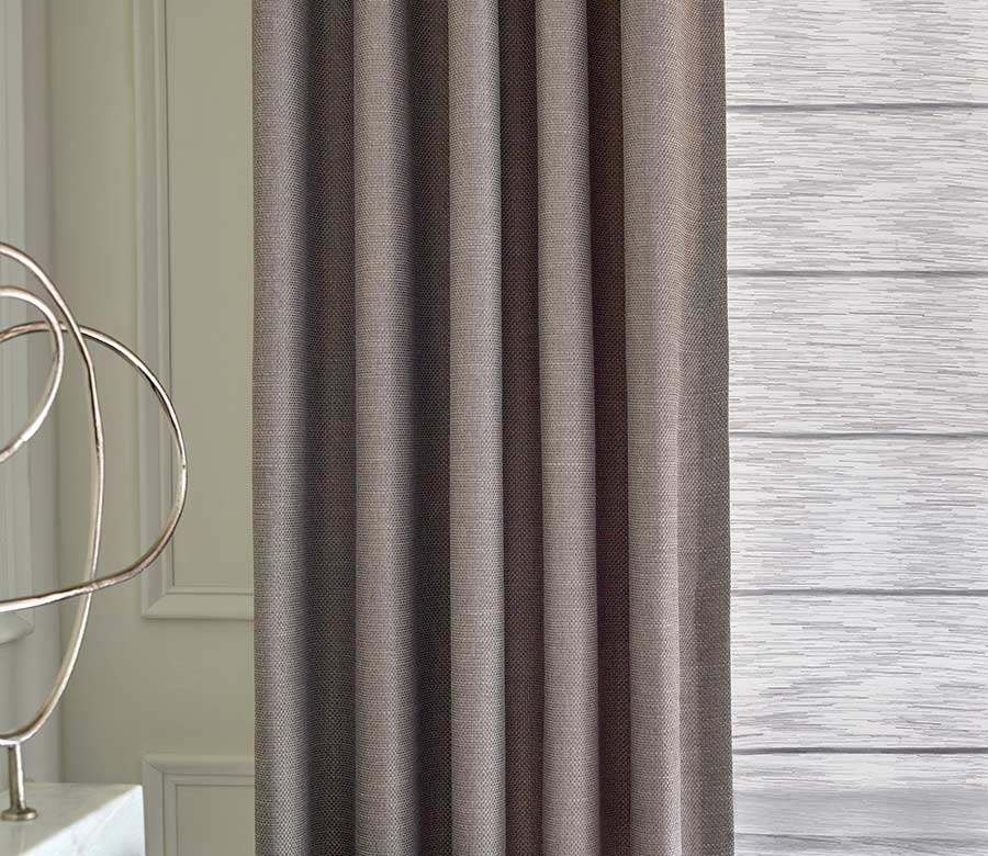 detail of custom fabric drapes