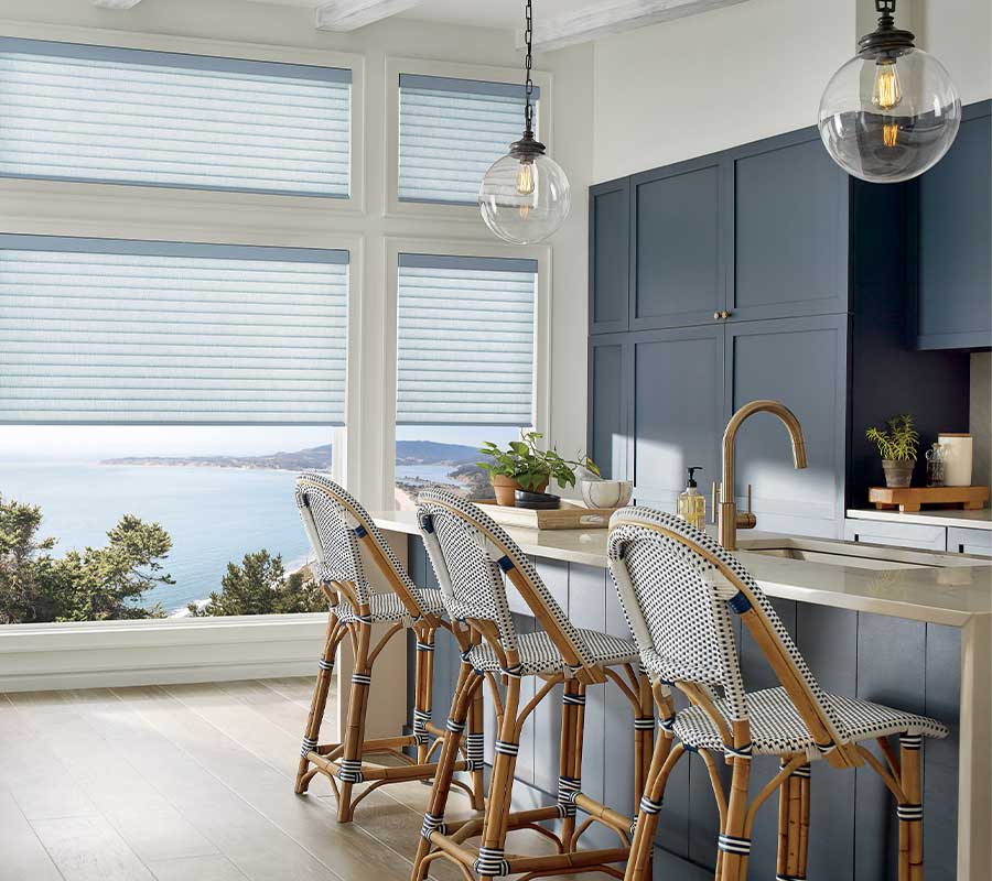 energy efficient cellular roller shades in Reno NV kitchen