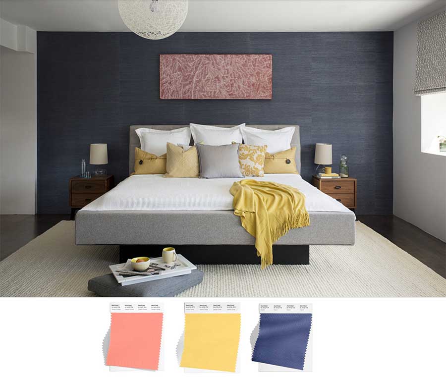 bedroom featuring new color palette for 2024