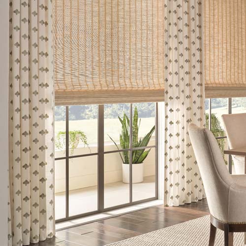 provenance-woven-wood-shades-layered-with-custom-drapery-hunter-douglas-blue-sky-shutters-and-shades