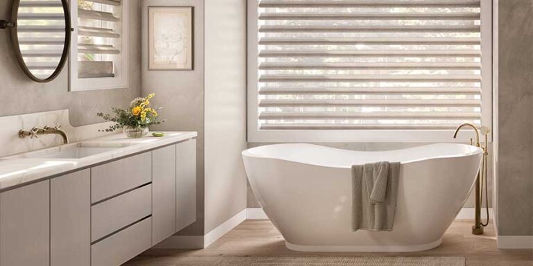 bathroom shades for light control in Reno, NV home