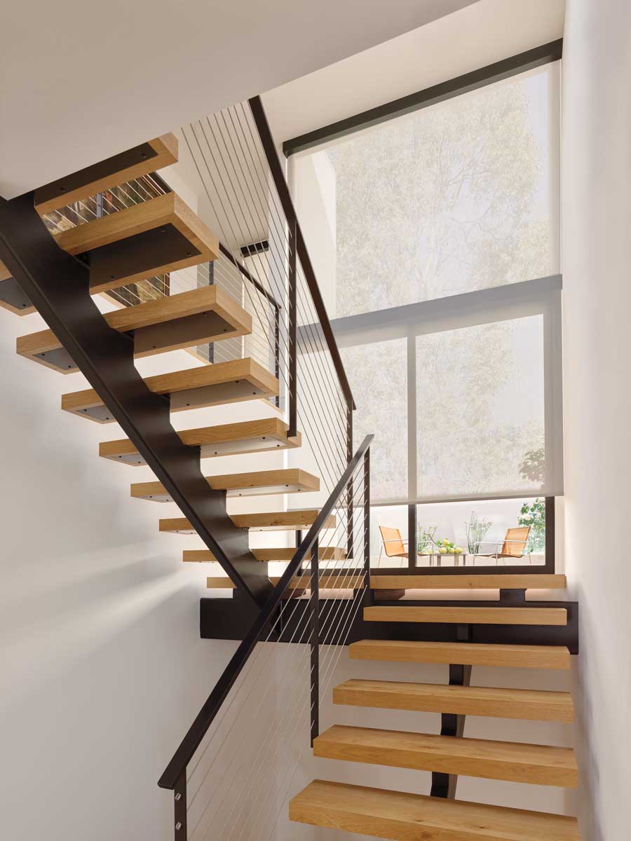 modern shades in sheer with motorized feature in Reno, NV home