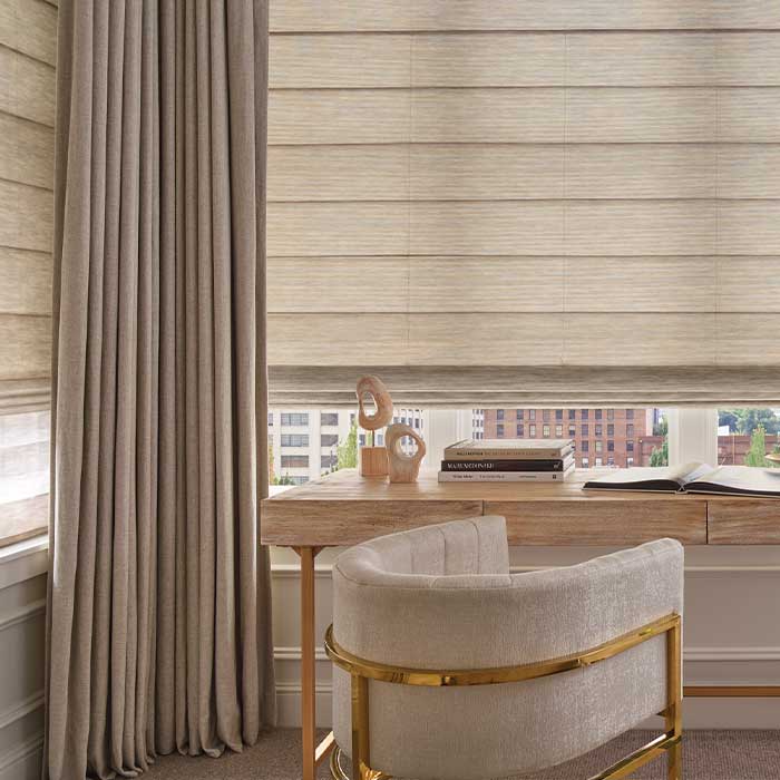 Alustra-Woven-Textures-Roman-Shades-hunter-douglas-blue-sky-shutters-and-shades