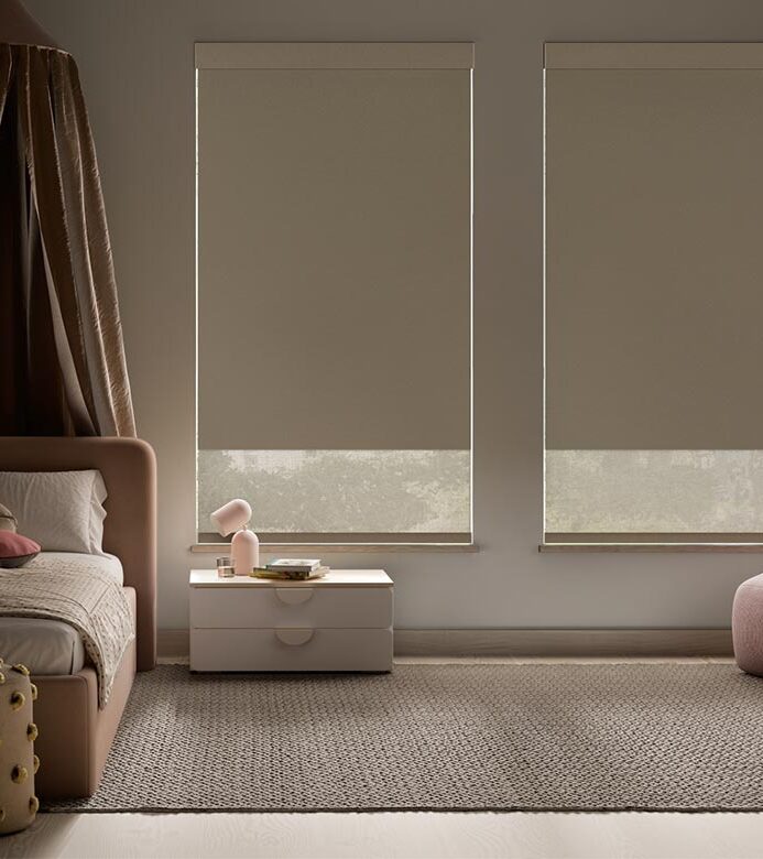dual screen shades in childrens room